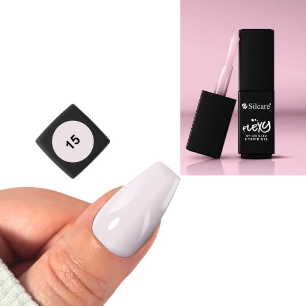 UV/LED gél lakk Flexy - 15 Milky Pink, 4,5g