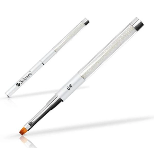 ecset zselére 6-os - fehér gyöngyökkel