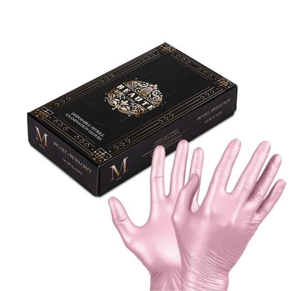 Rózsaszín egyhasználatos kesztyű - S/50db