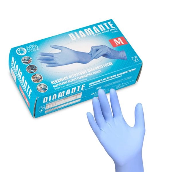 100db, púdermentes gumikesztyű – M méret