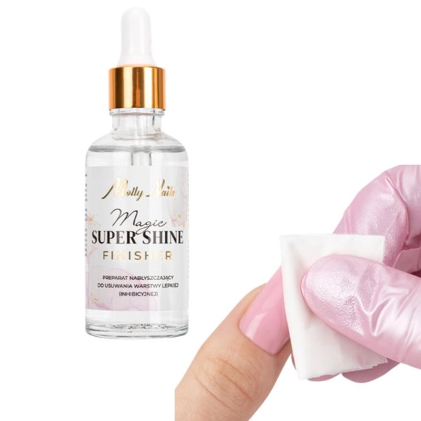 Molly Nails Magic Super Shine lakk pipettával, 50 ml