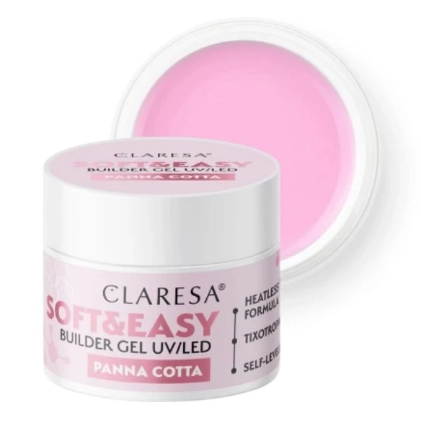 Claresa SOFT&EASY UV/LED builder gel - Panna Cotta, 45g