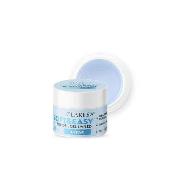Claresa SOFT&EASY UV/LED builder gel - Clear, 12g