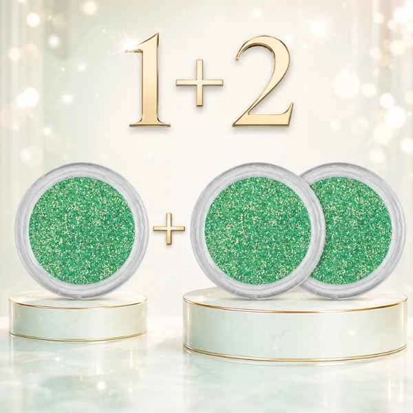 Zöld dekorációs csillámpor – 1+2 INGYEN AKCIÓ