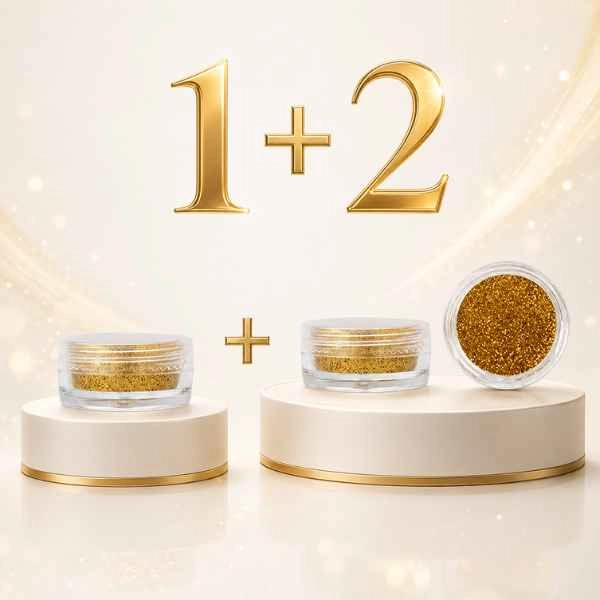 Glitteres díszítőpor - arany - 1+2 INGYEN AKCIÓ