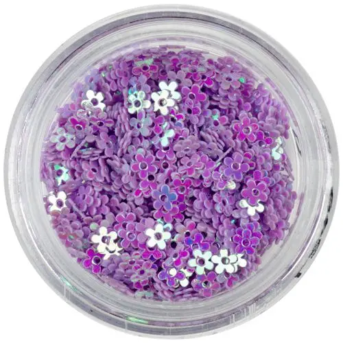 Világoslila dekoráció - lyukas virágok