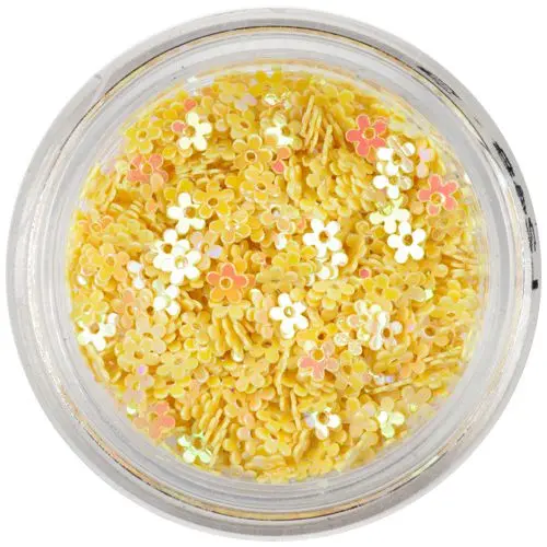 Lyukas sárga virágok - többszínű visszfény