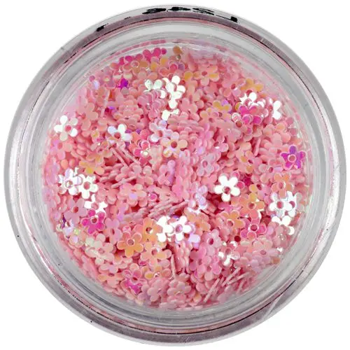 Nail art virágok - halványrózsaszín