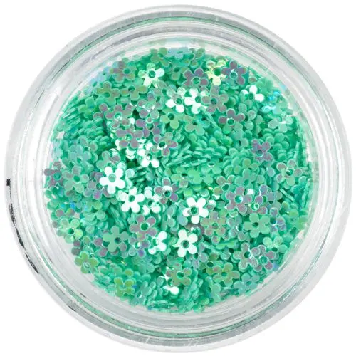 Lyukas virágok - türkiz