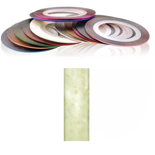 Világossárga körömdíszítő szalag