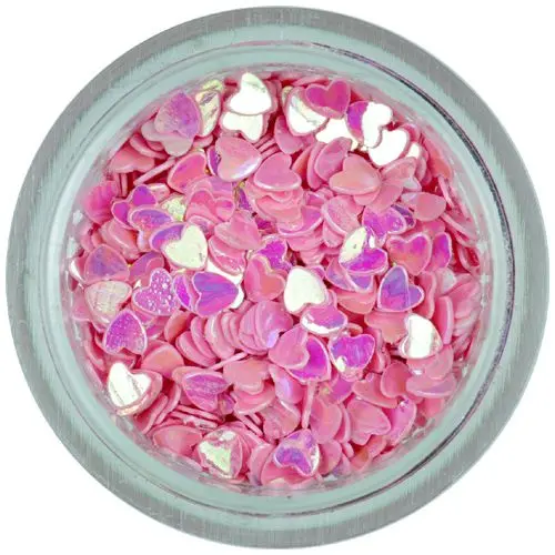 Flitteres szívecskék - világos rózsaszín