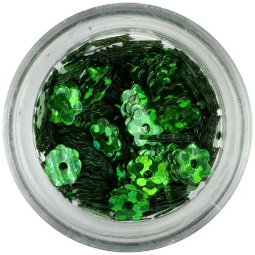 Sötétzöld dekoráció - lyukas virágok