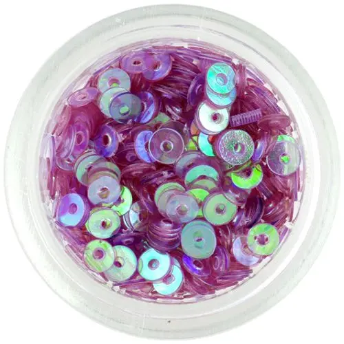 Világoslila CD flitter – lyukas karika