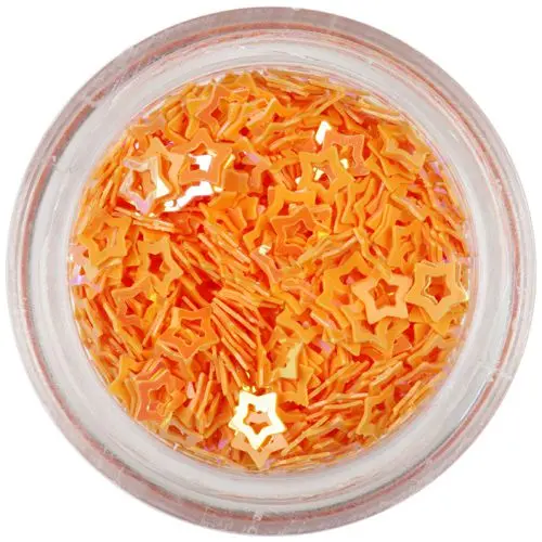 Naracssárga nail art csillagok