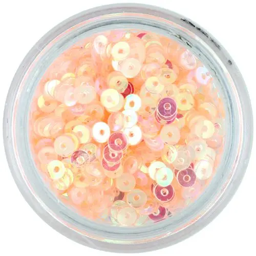 CD flitterek – világos baracksárga lyukas kör