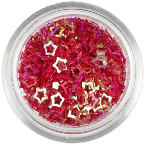 Dekoráció körmökre - mélyvörös csillag