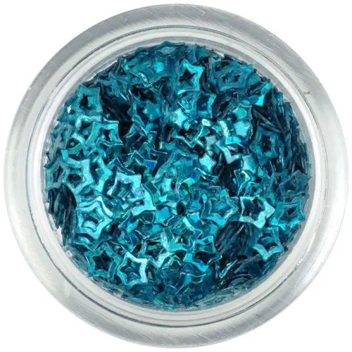 Flitter - csillagok, türkizkék színű