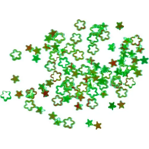 Díszítőelem körmökre - világoszöld csillag