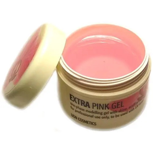 UV zselé Lion Cosmetics - Extra pink gel 40ml – egyfázisú/építő zselé