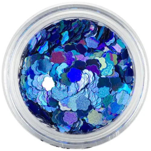 Flitter - virágok, kék