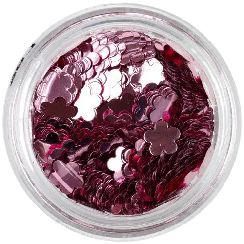 Mályvarózsaszín nail art virágok