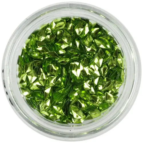 Dekorációs konfetti - zöld-arany 3D gyémántok