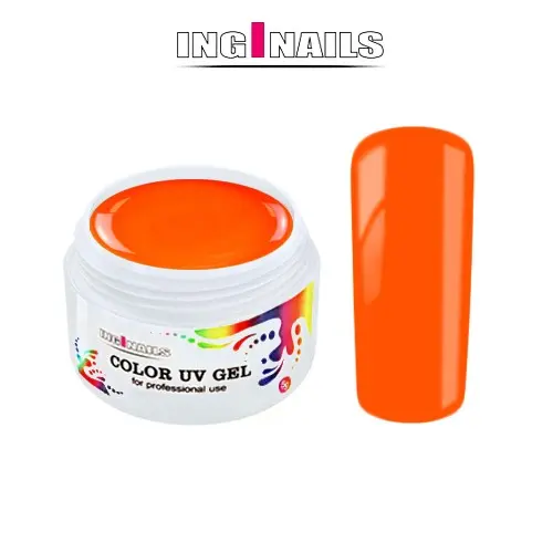 Színes UV zselé Inginails 5g - Neon Orange
