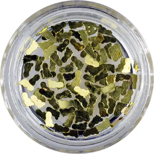 Fém körömdísz - mini lábak