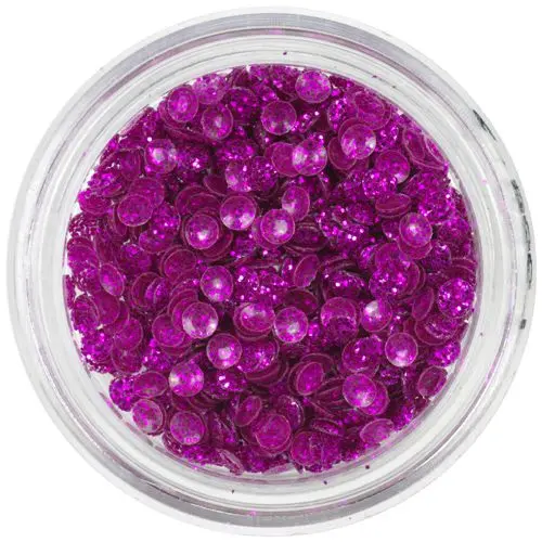 Sötétrózsaszín 3D kagylók, csillám