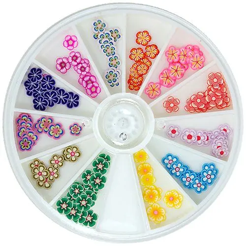 Fimo nail art dísz – virágok
