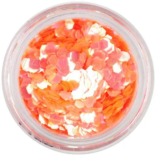 Hatszög, aquaelements - neon narancssárga