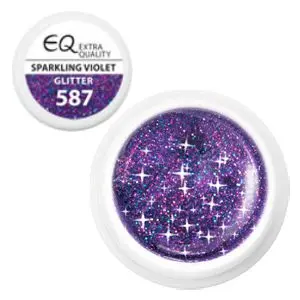 Színes UV zselé – 587 Glitter - Sparkling Violet