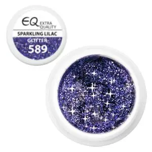 589 Glitter – Sparkling Lilac, színes UV zselé