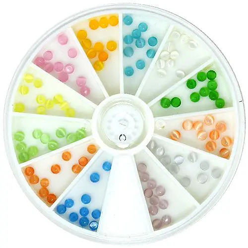 Díszítő kövecske készlet – gömbölyű, 3mm