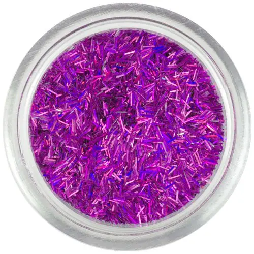 Díszítő szálak - sötét rózsaszín, hologramm