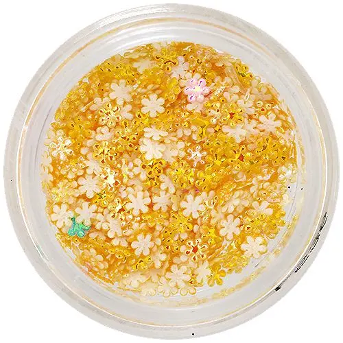 3D díszek – sárga gyöngyházfényes