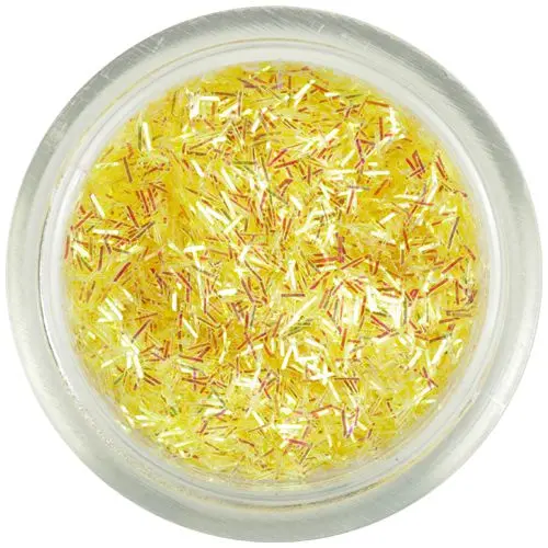 Körömdísz - sárga szálak