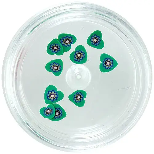 Kerámia virágok - türkiz szín, szívecske alap