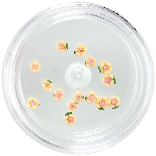 Bézs színű akril virágok körömdíszítésre