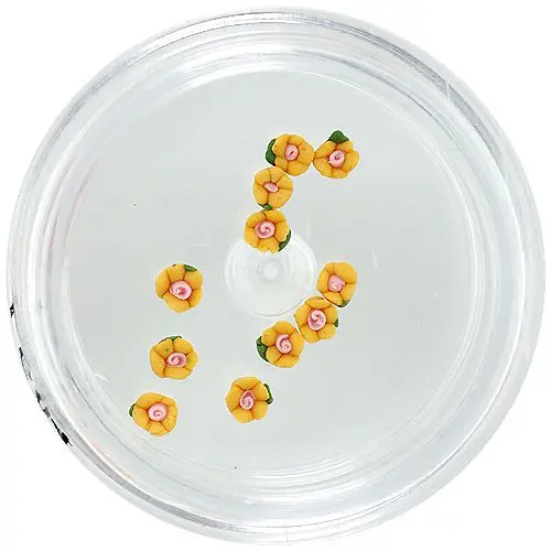 Akryl virágocskák - sárga