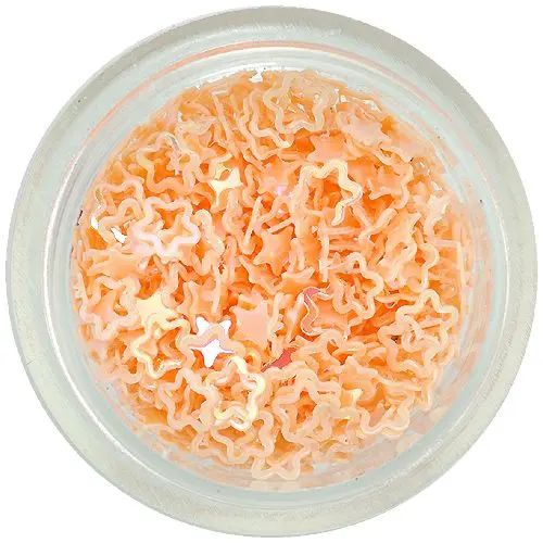 Díszítő konfetti - világos narancssárga virágok, ívek