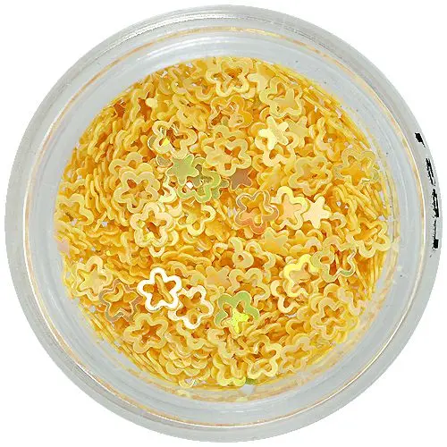 Virág ívek körmökre, élénksárga