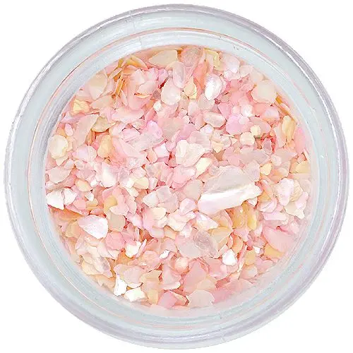 Barack rózsaszín, rendszertelen alakú törmelékek