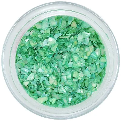 Mentazöld körömdísz - rendszertelen törmelék