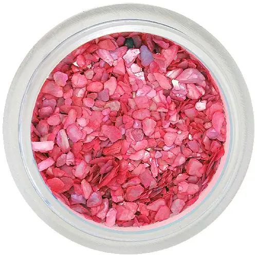 Korallpiros körömdísz - rendszertelen törmelék