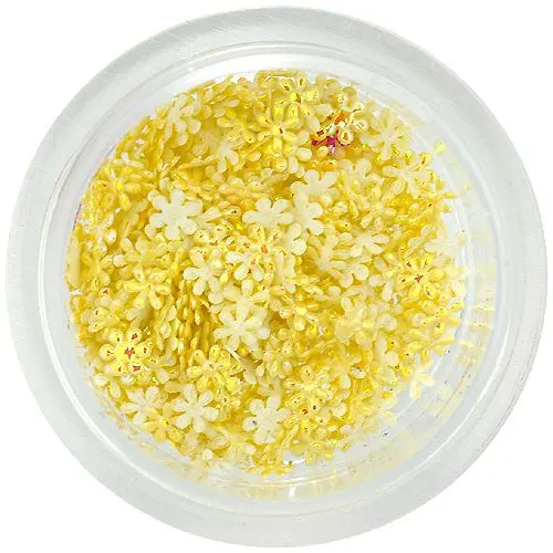 Textil virágok – kicsi, világossárga