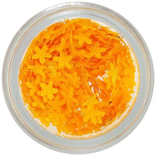 Textil virágocskák körömdíszítésre - élénksárga