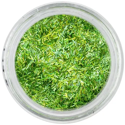 Zöld konfetti - szálak, hologramm