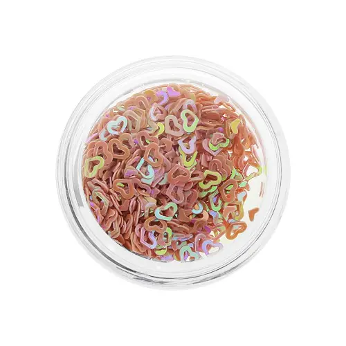 Díszítő konfettik - fáradt rózsaszín szívecskék