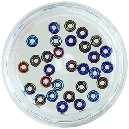 Nail art gyűrűcskék - sötét mix